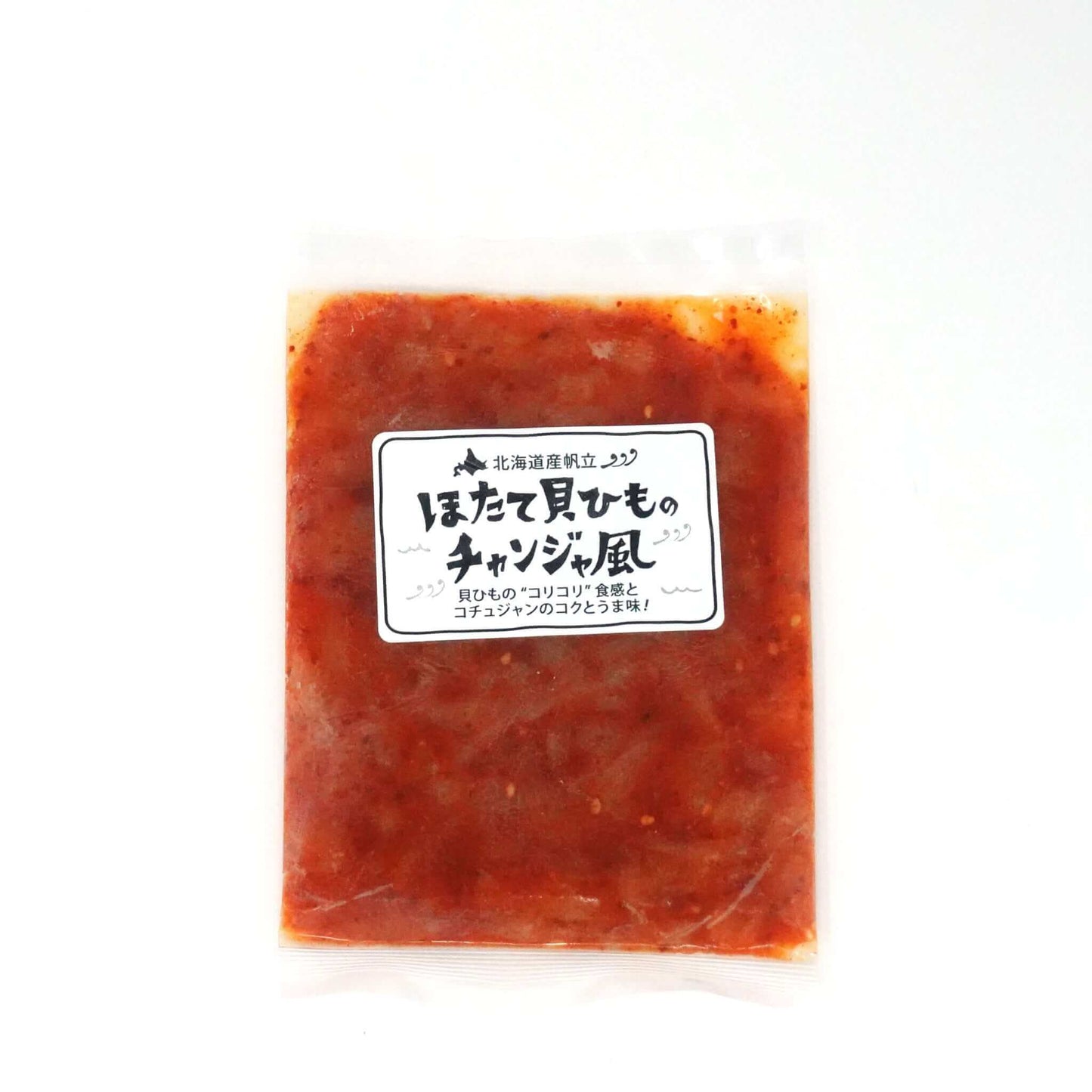 北海道産のホタテ具ひものチャンジャ風 (1人前 70g) ※ ????? - 韓国惣菜bibim'ネットストア
