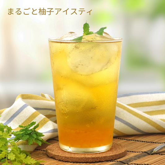 まるごと柚子(500g)果肉たっぷり柚子飲料の素「韓国産柚子使用・オリゴ糖・蜂蜜入り」